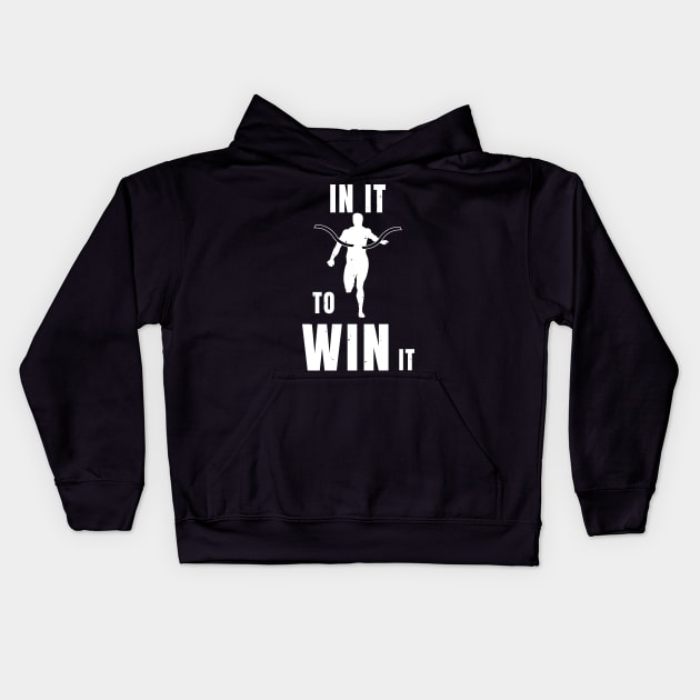 Sprinter In It To Win It Athlete Gift Kids Hoodie by atomguy